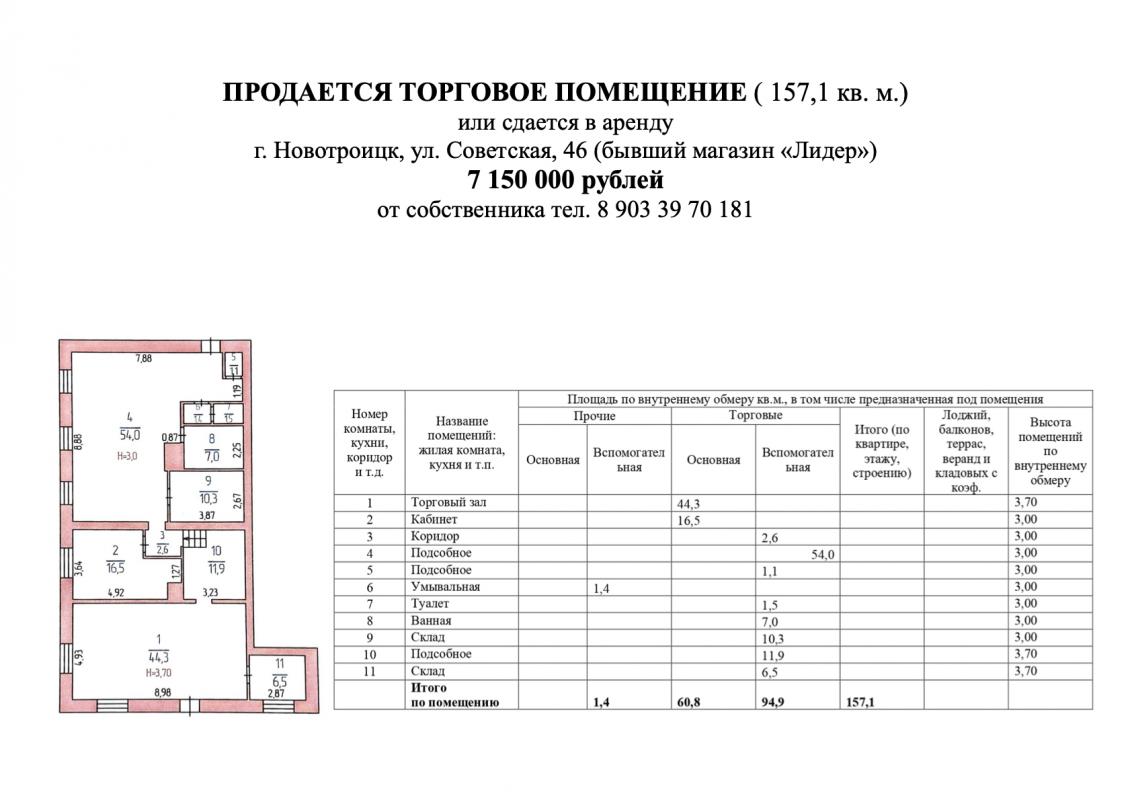 Продается торговое помещение (или сдается в аренду, при аренде возможны арендные каникулы). - Новотроицк