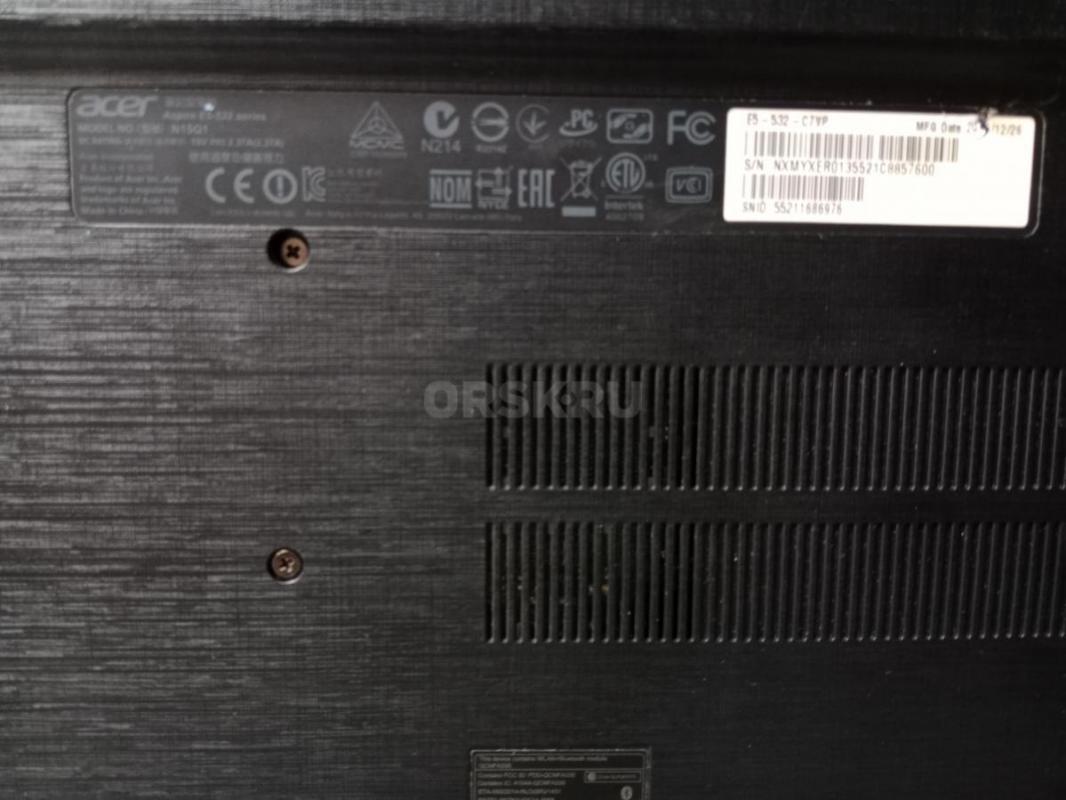 Ноутбук Acer 15.6 диагональ подойдёт для работы учебы состояние отличное пользовались редко в основн - Орск