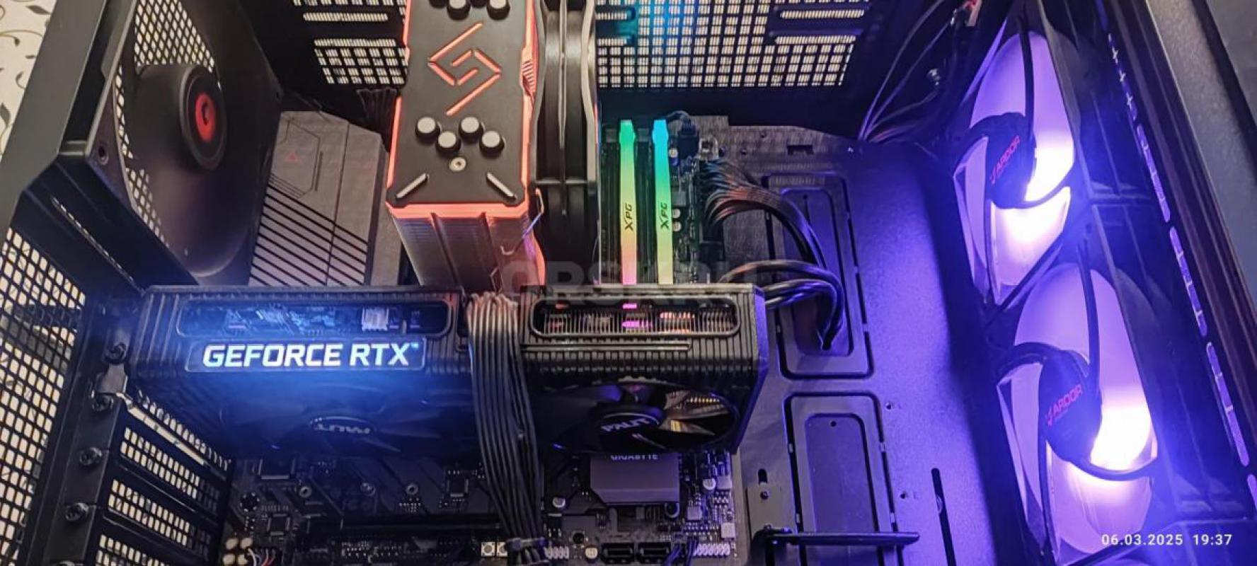 Продам игровой компьютер 
Характеристики:
Процессор:
I5-12400f
Видеокарта:rtx 3060 12G Palit 
О - Орск