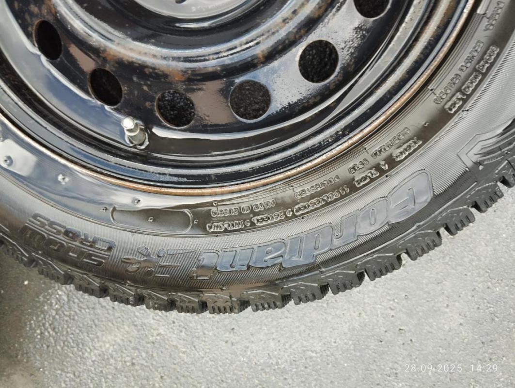 Продам зимние колеса R15 , на штампованных Ниссановских дисках, колпаки в подарок.. - Орск