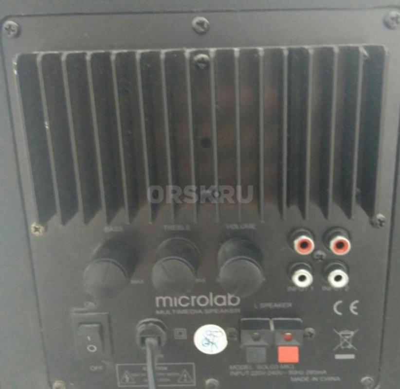 Продам рабочие колонки mikrolab 2шт (активная+пассивная) - Орск