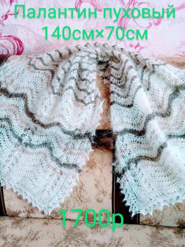 Оренбургская пуховая паутинка, ручная работа . - Орск