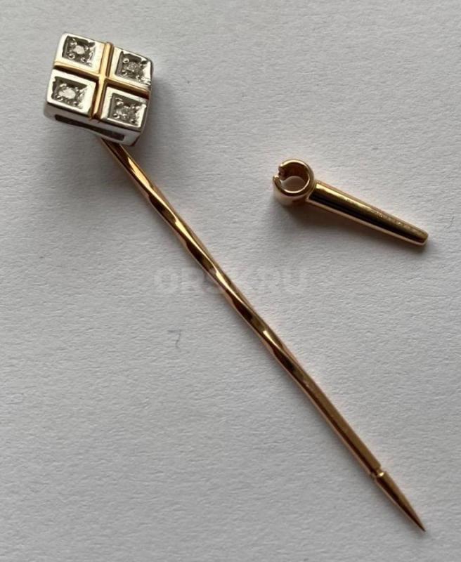 Продам золотой зажим с бриллиантами. - Орск