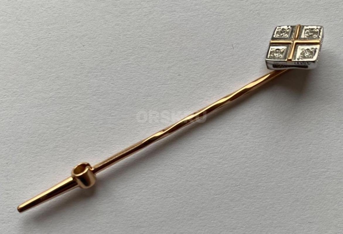 Продам золотой зажим с бриллиантами. - Орск
