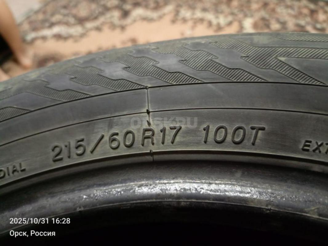 Продам YOKOHAMA зима комплект 4 шт R17 215/60 за 12000 - Орск