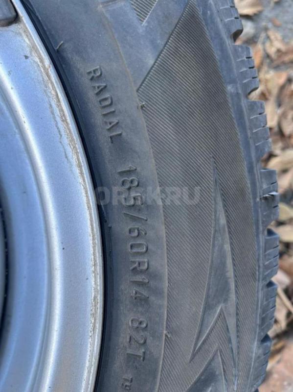 Комплект зимних колес на штампованных дисках Ваз 185/60/R14, резина Кама Ирбис, два с шипами, два по - Орск