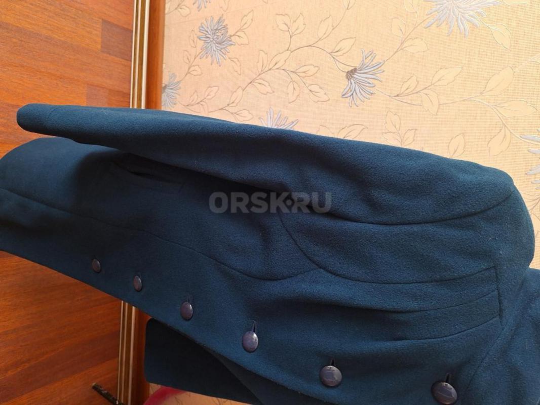 Осеннее драповое пальто,воротник стойка,цвета индиго,размер 48, за 2500 руб.,осеннее пальто  с капюш - Орск