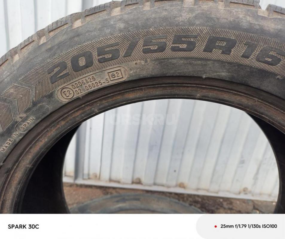 Комплект зимних шин, 4шт. 205/55R16  производство Япония. - Орск