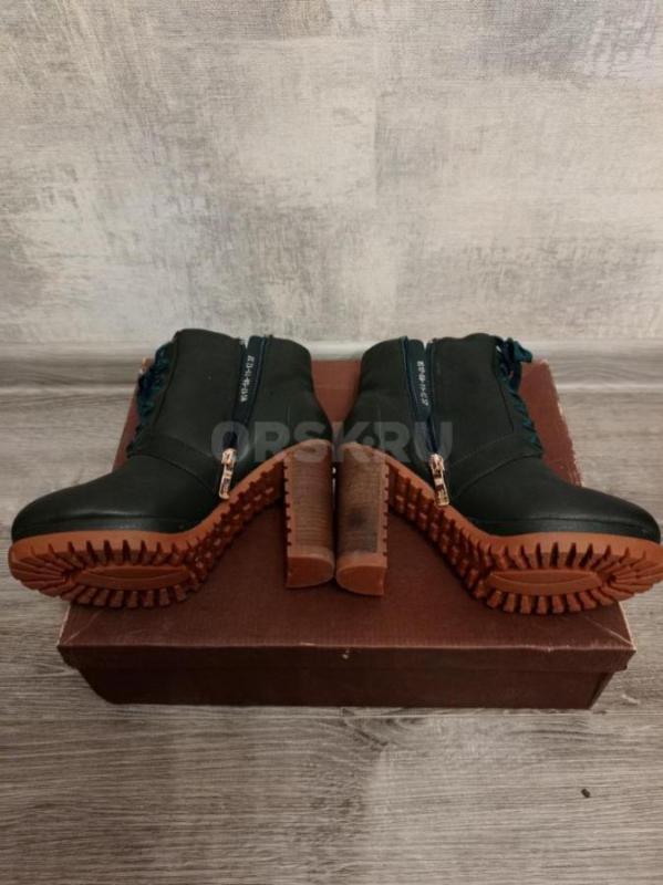Зимние полусапожки 37 р,  новые , кожа, мех. - Орск