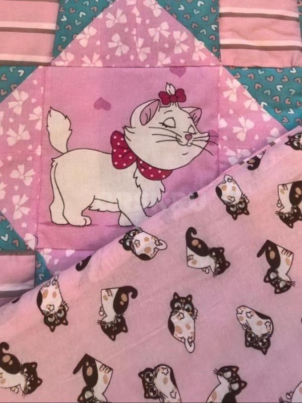 Детское, лоскутное стеганое одеяло/покрывало Котята, хлопок, синтепон. - Орск