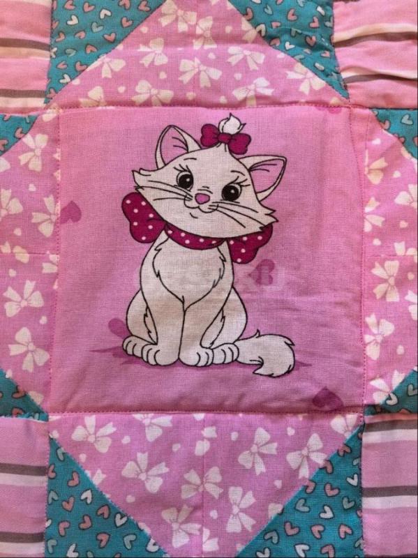Детское, лоскутное стеганое одеяло/покрывало Котята, хлопок, синтепон. - Орск