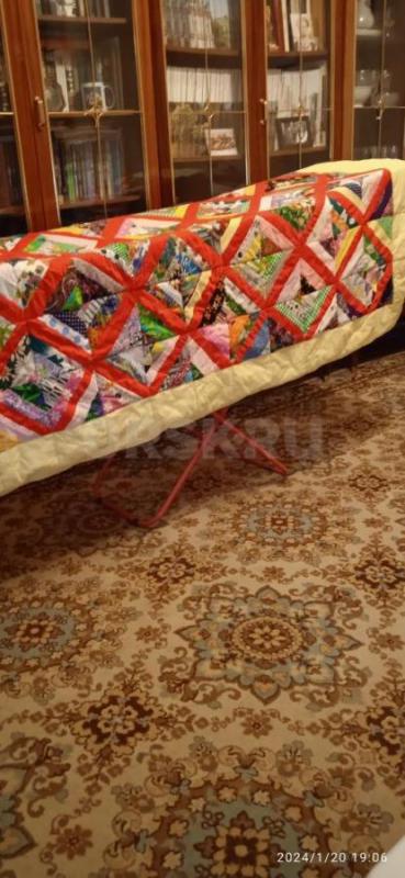 Стеганое лоскутное одеяло/покрывало Калейдоскоп. - Орск