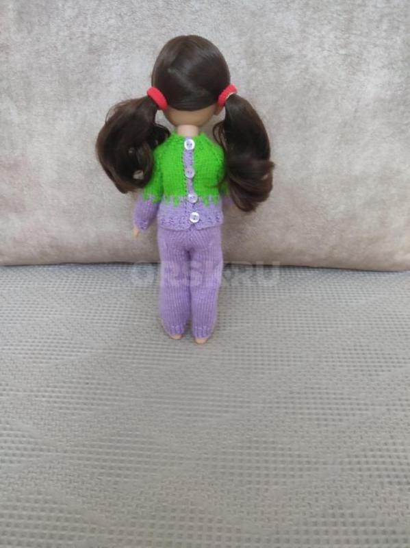 Вязаный костюмчик на куклу Паола Рейна, рост 32 см. - Орск