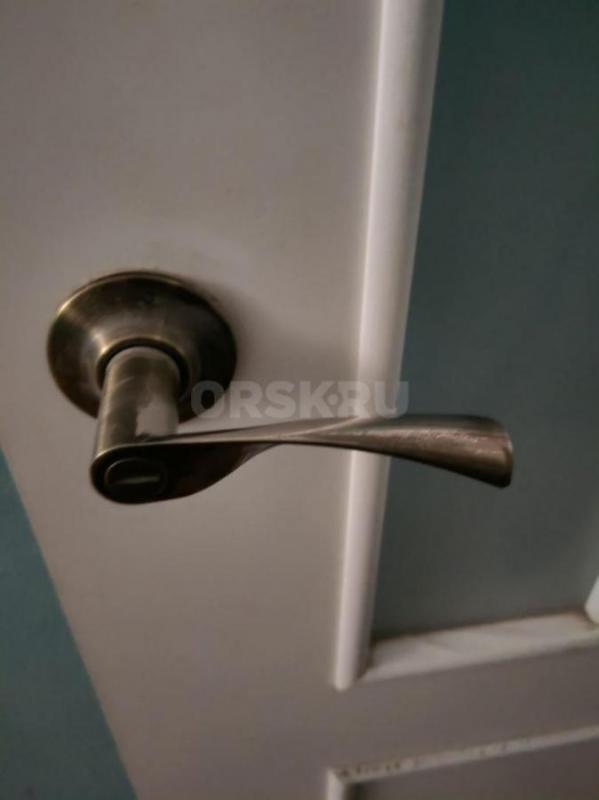 Продам дверь межкомнатную, б/у, 2,0*0,8 м, белая (есть небольшие потертости), ручка хром, с обналичн - Орск