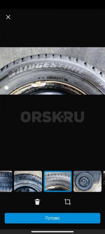 Продам  комплект зимней резины (без дисков)  Bridgestone Blizzak Revo GZ  липучка195/60 R15 - Орск