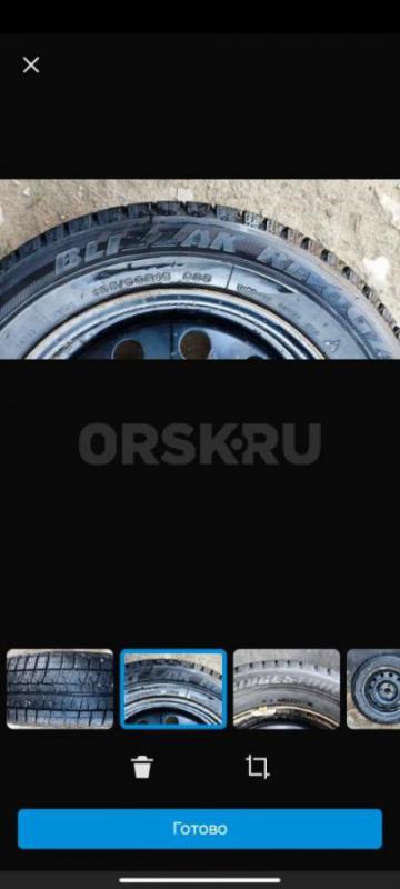 Продам  комплект зимней резины (без дисков)  Bridgestone Blizzak Revo GZ  липучка195/60 R15 - Орск