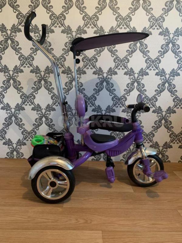 Продам новый детский трёхколёсный велосипед с защитным экраном от солнца, корзина для игрушек, защит - Орск