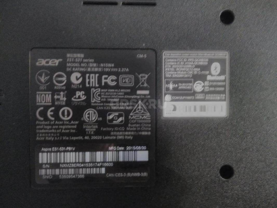 Продам 15.6" Ноутбук Acer Aspire ES 15 ES1-531-P81V (HD) Pentium N3700(1.6)/2048/500/IntelH - Орск