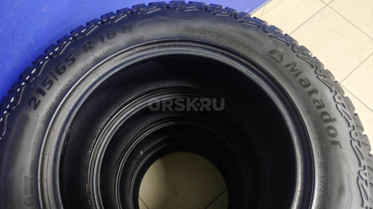 Резина матадор 215/65/16 4 шт пробег 8000 км БЕЗ грыж проколов и порезов, состояние отличное, износ - Орск