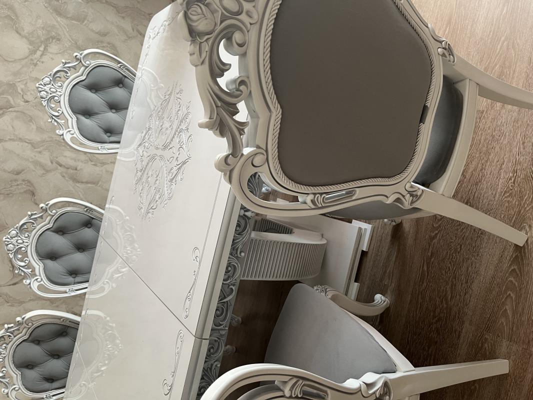 Продам стол со стульями состояние новое 3 м ширина 1 м (стулья 10 штук) раздвижной можно 2 м - Новотроицк