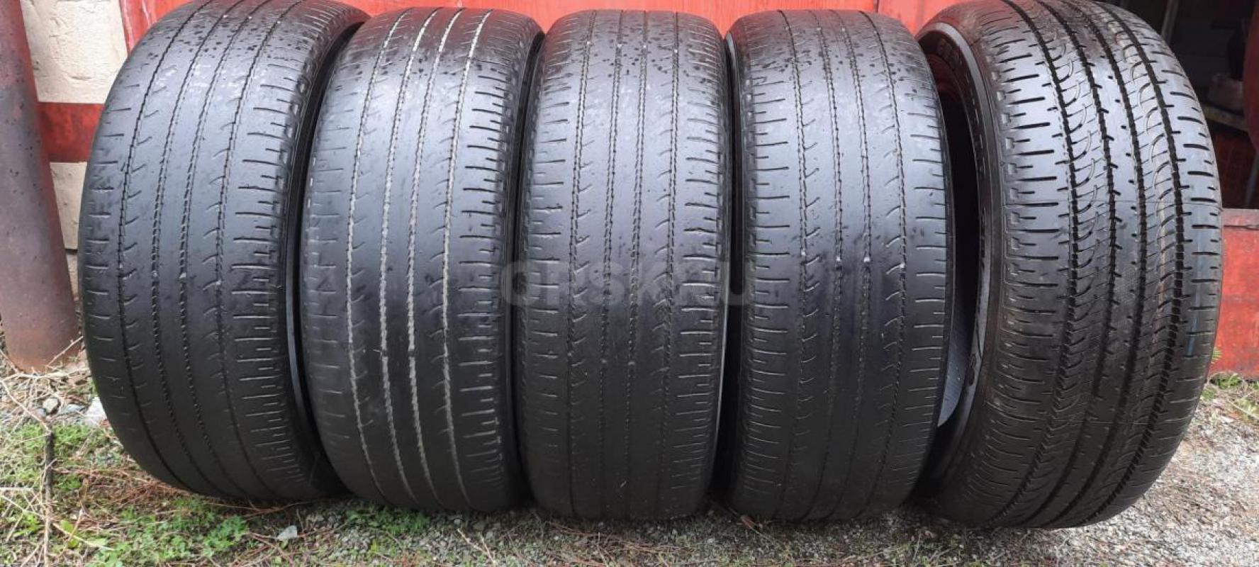 Продам 5 летних шин YOKOHAMA GEOLANDAR SUV, размер 225/55/R18, цена 10000 рублей. 4 шины б/у по 1000 - Орск