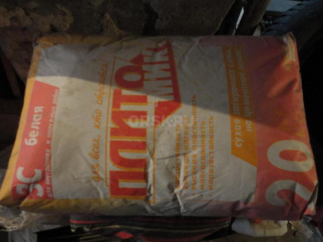 Затирка Плитомикс белая 2мешка 500ршт,дверь-воротина металлическая 100-170см 10мм металл7000р,преобр - Орск