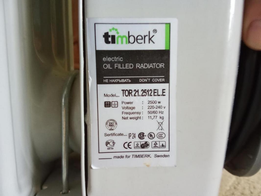 Продам обогреватель масленый Timberk (производство Швеция) в отличном состоянии (мало б/у), электрон - Орск