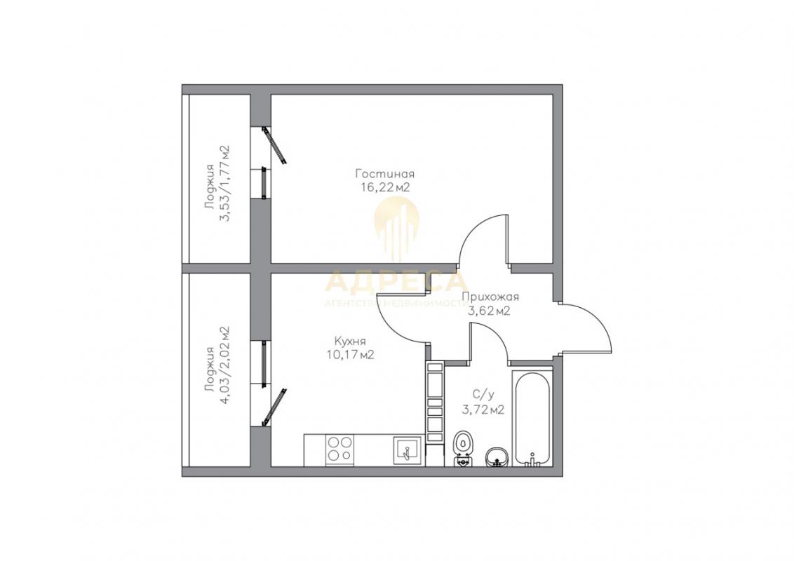 Предлагаем вашему вниманию 1 комнатную квартиру в престижном районе нашего города ЖК &laquo;Побе - Оренбург