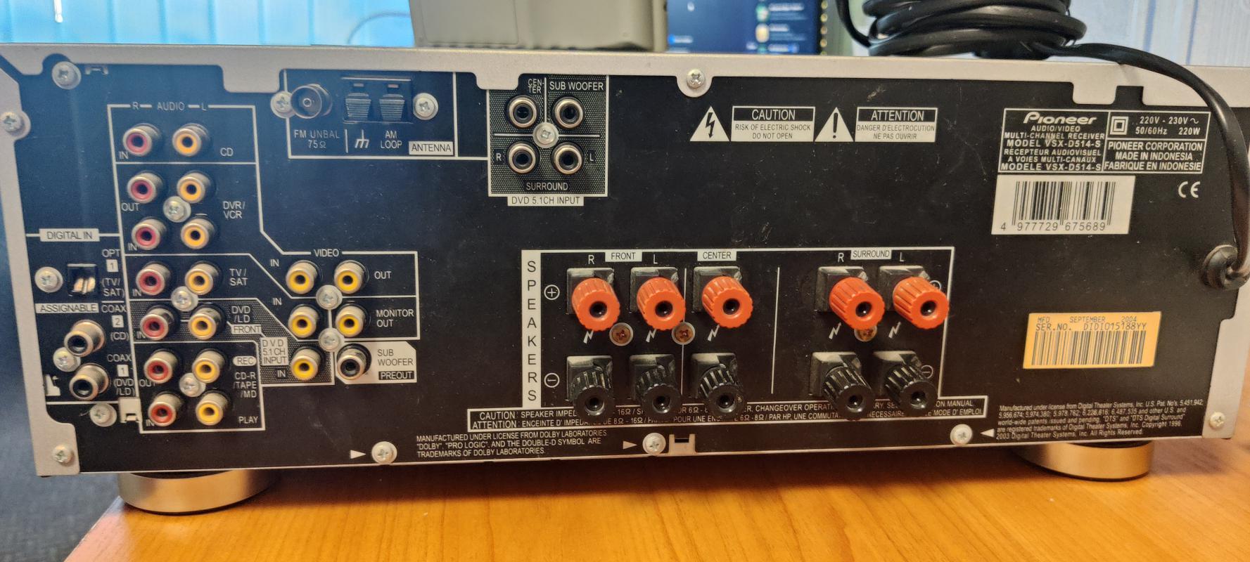 Продам AV-ресивер Pioneer VSX-D514 (5.1 канал). - Новотроицк